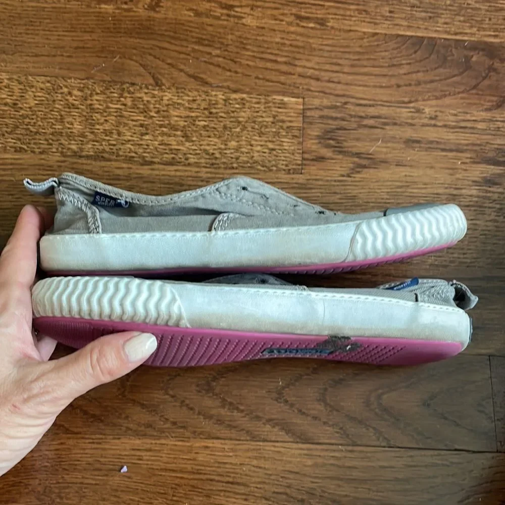 Sperry‎ gray slip on no lace up sneakers